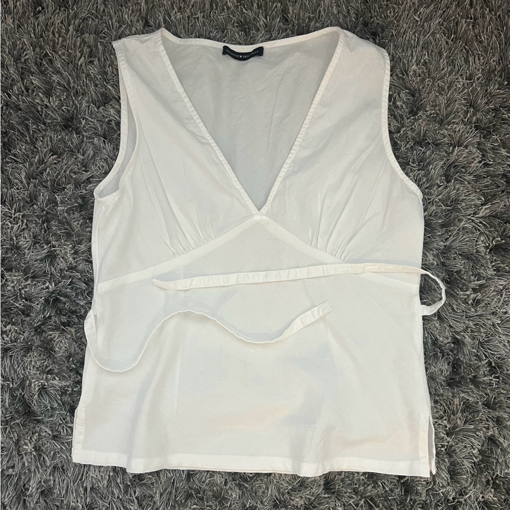 Brandy Melville White Tie Tank Top